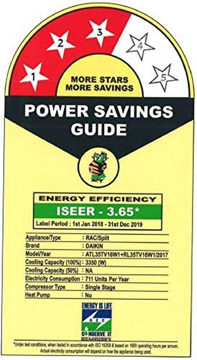 Daikin 1 Ton 3 Star Non-Inverter Split AC (ATL35TV, White) 3