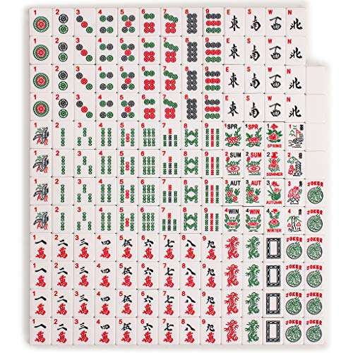 Yellow Mountain Imports American Mahjong Tiles, Sakura - 5.1 x 0.9 x 0.5 inches (30 x 23 x 13 mm) - 166 Cherry Blossom Flower Acrylic Tiles 5
