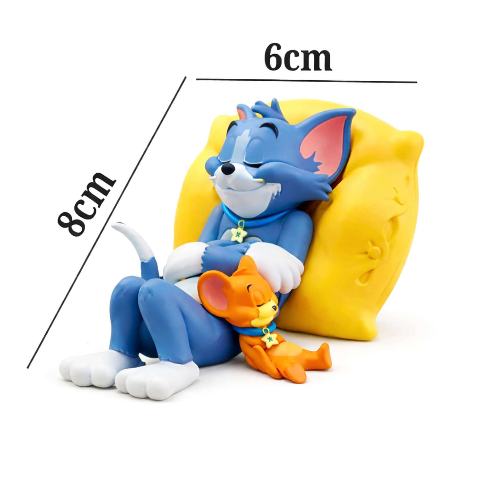 DETACHI Car Dashboard Toy Showpiece Cute Sleeping T and J Figurine Car Decoration Accessories, Interior Dashboard Decor, Tabletop & Desk Home Decorative Item, Perfect for Car Lovers 6