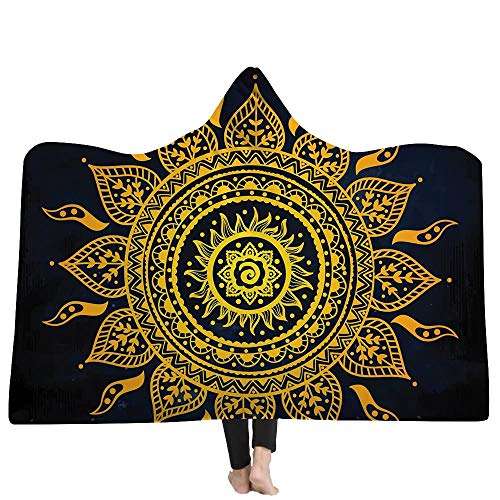 Cozy Religious Winter Warm Bath Cloak Flannel Wearable Children Adult Soft Throw Printed Hooded Blanket Warm ( Color : 20 , Size : 130150 ) 3