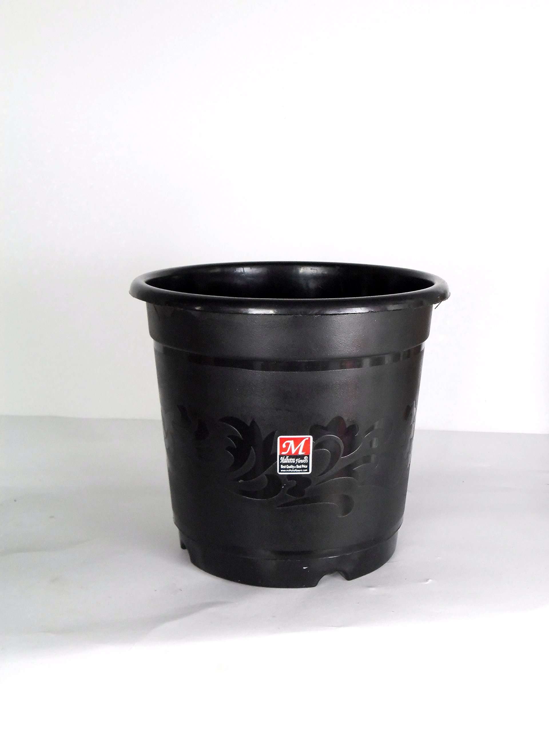 GARDENS NEED 110004 Plastic Nursery Pot Set (Black, 4-Pieces) 2