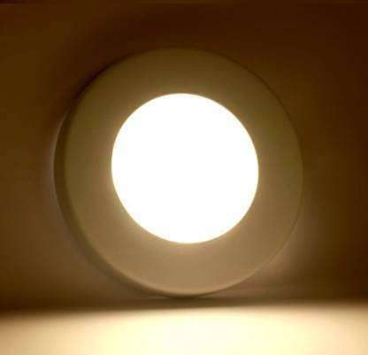 RADIANT LED Cabinet Light, Cupboard Light, Striker Light (2 Watt) Warm White Color, Magnetic Elegant Cover, Surface Mounted (Pack of 1 Recessed Ceiling Lamp )(Metal) 1
