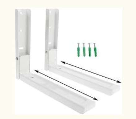 LADS Microwave Stand Heavy Duty Oven & Microwave Wall Mount Stand, OTG Wall Bracket/Shelf/Holder/Wall Stand for Kitchen with Foldable & Length Adjustable Mechanism