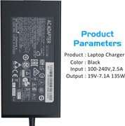 135W AC Charger Fit with Acer Nitro 5 AN515-51 AN515-52 AN515-53 AN515-51-55WL AN515-51-56U0 AN515-51-50PN AN515-51-70V4 AN515-51-70Y8 AN515-51-504A AN515-51-78SU Laptop 5