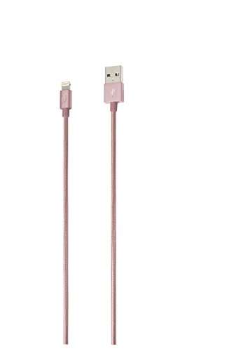 iStore Braided Lightning Aluminum Sync/Charge Cable, 4 Feet, Rose Gold (ACC99404CAI) 2