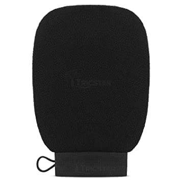 QUALIZA Exfoliating Dead Skin Removal Bath Body Glove Mitt, Deep Clean Exfoliating Tool to Remove Dead Skin and Dirt, Home Spa Exfoliating Gloves (Pack of 1) (Black) 3