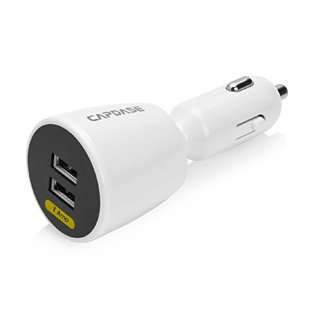 Capdase Revo G2 Dual USB Car Charger for iPod/iPhone/Smartphones (White)