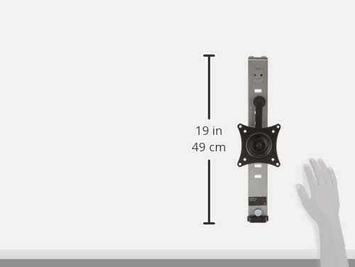 StarTech.com Cubicle Monitor Mount - Cubicle Wall Single Monitor Hanger - Up to 34' VESA Mount Display - Height Adjustable Ergonomic Office Cubicle Hanging Flat Panel Hook & Clamp Bracket,Silver 3