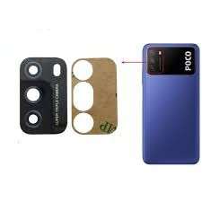 DOCILE Rear Camera Lens Glass with Adhesive Compatible for Xiaomi Redmi MI Poco M3 1