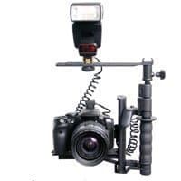 Digital Flash Bracket with Off Camera Shoe Cord & Remote (mini plug) Control for Canon EOS Digital Rebel Series