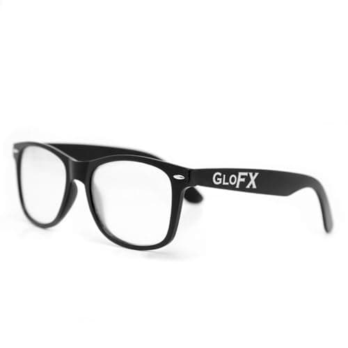 GloFX Ultimate Diffraction Glasses - Matte Black - 3D Prism Rainbow Effect - Great Edm, Festival, Concert, Fireworks, Christmas Lights, and Rave Accessory - Matte Black Frames 2