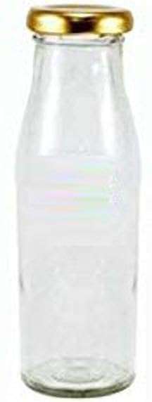 1st Time Multipurpose Kitchen Storage Glass Milk Bottle With Lid, Clear, Pack Of 9, 300 Ml, 5.5 X 5.5 X 17 Cm 3