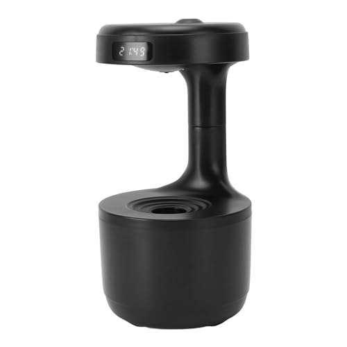 PenRux Anti Humidifier, 800ml Hovering Water Drop Backflow Creative Humidifier Quiet USB Powered Mist Humidifier with Night Light and LED Clock Display for Home Office 1