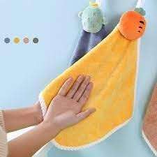 VATTU 2 Velvet Bow Hanging Hand Towels Strong Suction Dropping The Kitchen Bathroom Hand Towels 4