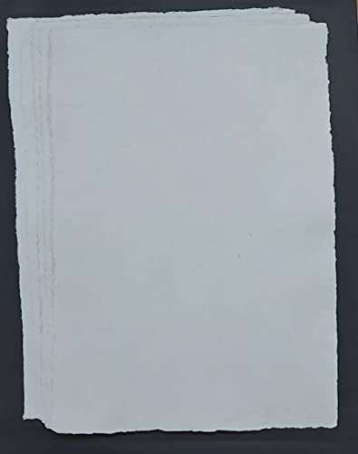 CONECO HANDMADE PAPER® A2 Artist Grade Deckle Edge Watercolor Papers,100% Cotton, 320 GSM, Neutral - 5 Sheets… 2