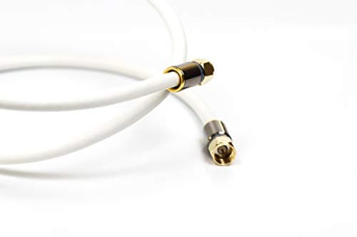 (3ft) Commercial Electric RG-6 Coaxial Cable (F-PIN) White Cable Cord for use with TV, VCR, Cable Modem, Satellite TV, Off-air Antenna 4