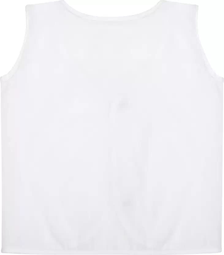 PARTY MIDLINKERZ Vest For Baby Boys & Baby Girls Cotton White (Pack of 3) 4