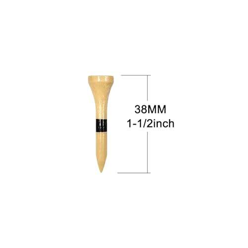 LIKOSO Wooden Golf Tees 1 1/2 inch Pack of 100 38mm Natural Color 2