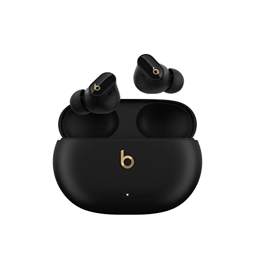 Beats Studio Buds + | True Wireless Noise Cancelling Earbuds, Enhanced Apple & Android Compatibility, Built-in Microphone, Sweat Resistant Bluetooth Headphones, Spatial Audio - Black/Gold 1