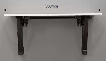 Invisible Bed Liftable and Foldable Wall Mounted Study Work Table for Sitting and Standing Working(Wool White, Engineered Wood) 5