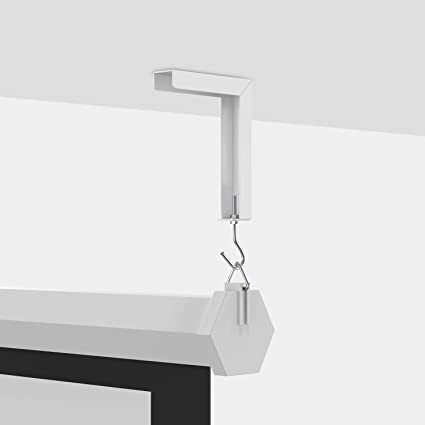 Spline Universal Projector Screen Wall Mount Brackets/Stand, 6- Inches Adjustable Brackets/Hanger, 25 kg Weight Capacity, White 4