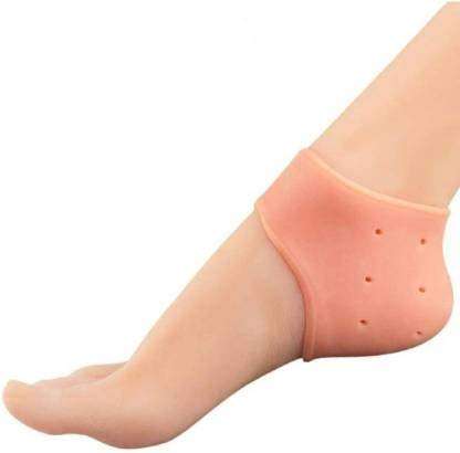 Trends Maker Heel Socks Silicone heel protector pain relief Gel Heel anti-Crack Heel Support Heel Support (Beige)