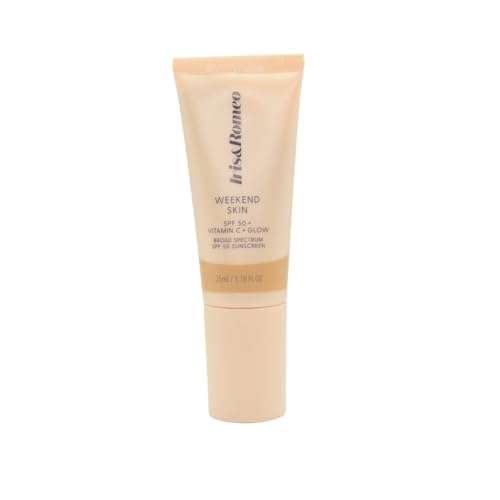 IRIS&ROMEO Weekend Skin SPF 50 Instant Glow Tinted Mineral Sunscreen with Vitamin C + Niacinamide Full Size 1.18 Oz - Universal Glow (Sheer Luminosity) 1