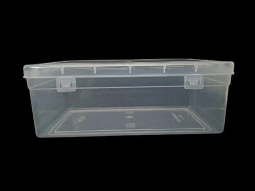 Kitchen Container Boxes with lid and lock system- Pack of 8 rectangular multipurpose plastic boxes for organizing Home Kitchen Stationery Ornaments and much more (Transparent-Pack of 8) 4