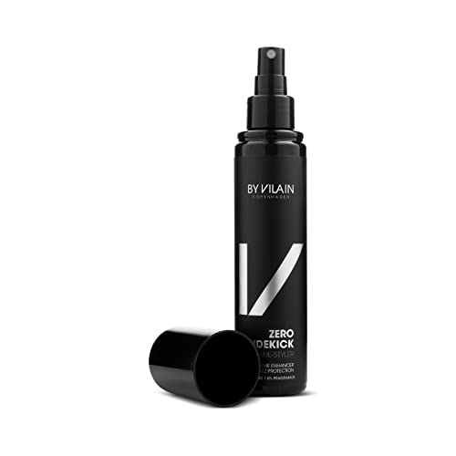 By Vilain Sidekick Zero Pre Styling Hair Spray - Professional Hair Volume Enhancing Primer Heat Protectant, Anti Frizz Protection with Hyaluronic Acid & Aloe Vera, Hold, Texture, Natural Shine 155ml