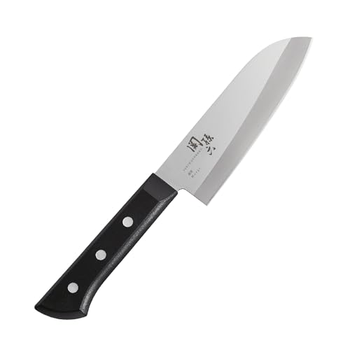 Kai Moegi Stainless Steel Santoku Knife, 1-Piece, Black & Silver 1