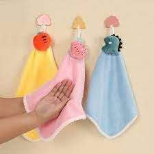 VATTU 2 Velvet Bow Hanging Hand Towels Strong Suction Dropping The Kitchen Bathroom Hand Towels 2