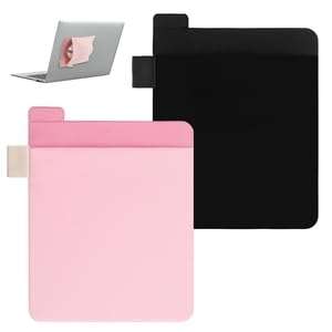 Portable Hard Drive Sleeve for Laptop, 2 pcs Stick-on Mouse Pouch,Adhesive Pouch Holder for Computer Accessories, Reusable Mouse Headset Storage Bag for Portable External USB Cable,Mouse