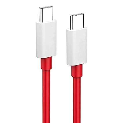 NIXST Original 65 Watt Fast charging cable Type C to C Compatible for Oneplus 9 Rt | 9 Pro (Only Cable) (Red) (3 Months Warranty) 1