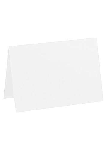 LUXPaper A7 Folded Cards | 5 1/8" x 7" | White Linen | 100lb. Cover | 50 Qty 1