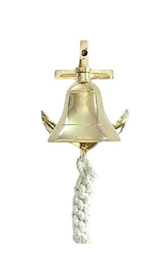 MHE-Brass Ship Bell with Anchor Bracket - Decor Door Bell-Home Decor 6