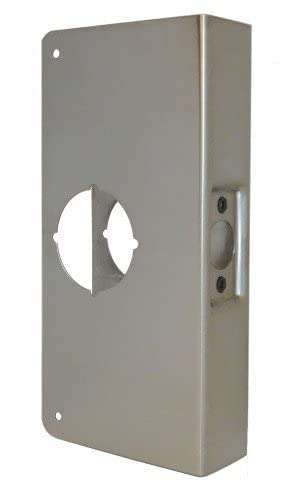 Don-Jo 3-S-CW Satin Steel Door Wrap-Around for Cylindrical Door Locks with 2-1/8" Hole
