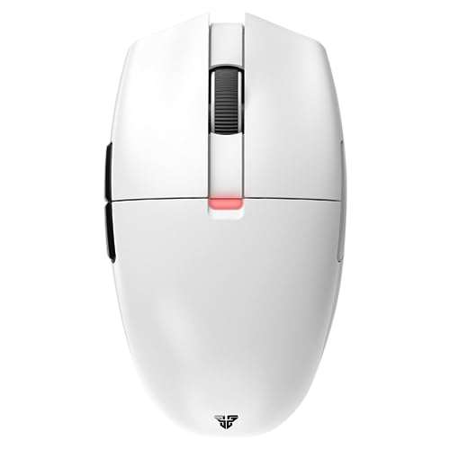 FANTECH ARIA XD7 Wireless Gaming Mouse Pixart 3395 Gaming Sensor 26000 DPI, HUANO Switches, Super Lightweight 59 Grams and Ambidextrous Egg Shape, 3 Mode Connectivity, White