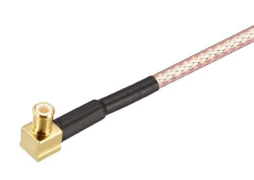 DHT Electronics 2PCS RF coaxial coax cable assembly SMA female to MCX male right angle 6'' 2