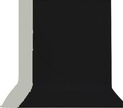 Cam Cart 8ft X 12ft Non-Transparent 2-in-1 Photography Backdrop Background Chromakey, 2 Colors in Single Backdrop (Gray & Black) 1