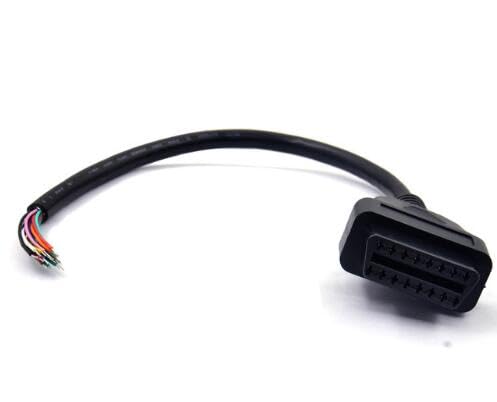 16pin obd2 Connector OBD2 OBD 2 16Pin Female Angle Connector OBD Female Wire Sockets Connector OBD ii Adapter Diagnostic Tools(Female 30CM 16 Pin) 1