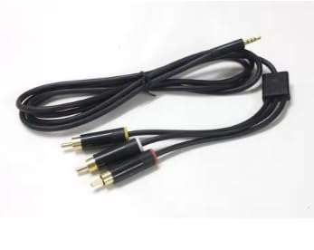3.5mm to Composite AV Audio Video Cable for Xbox 360 Slim E X-Box E AV Cable 1.75M
