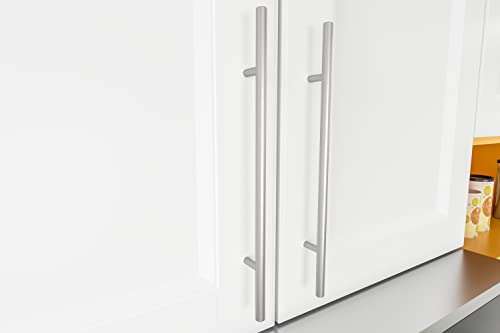 BUHO1991 10Pcs 192mm Kitchen Handles with Screws Stainless Steel T Bar Cabinet Cupboard Handle Pull Handle Door Handle Set for Kitchen Drawer Bedroom Furniture (10, Hole Centers 192mm) 4