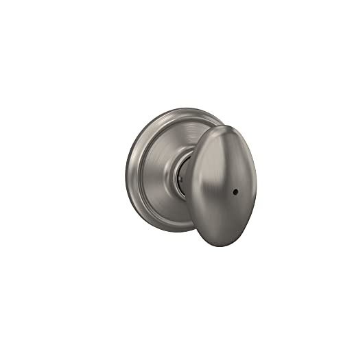 Schlage F40 SIE 619 Sienna Door Knob, Bed & Bath Privacy Lock, Satin Nickel 1