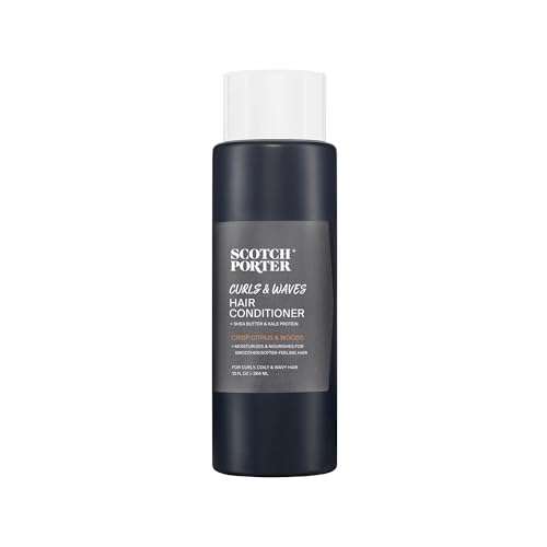 Scotch Porter Nourish & Repair Hair Conditioner for Men | Strengthens, Softens & Prevents Frizz | Free of Parabens, Sulfates & Silicones | Vegan | 13oz Bottle
