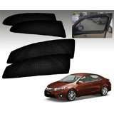 Commander Car Sun Shade with Zipper for Toyota Corolla Altis (Set of 4, Black) 3