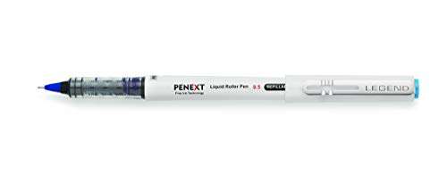 LEGEND PENEXT Liquid WATERPROOF Roller Pen (Plastic) Black 0.5mm Needlepoint (Pack of 5 pcs) Black Ink 2