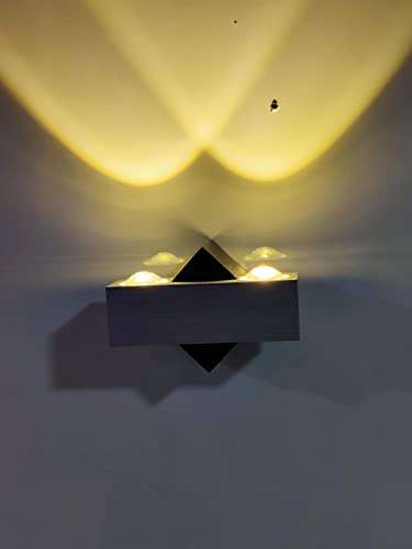 PERIGLOW Priglow 4Watt Waterproof –One Step Fancy LED Light for Wall - Up & Down Aluminum Wall Lamps -,Garden & (Warm White)-Pack of 1 1