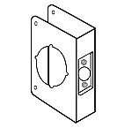 Don-Jo 61-AB-CW Antique Brass Door Wrap-Around for Cylindrical Door Locks with 2-1/8" Hole