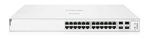 HPE Networking Instant On Switch Series 1930 24-Port Gb Smart-Managed Layer 2+ Ethernet Switch with PoE | 24x 1G | 4X SFP+ | 24x CL4 PoE 370W | US Cord (JL684B#ABA) 1