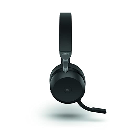 Jabra Evolve2 75 Wireless PC Headset with 8-Microphone Technology - Dual Foam Stereo Headphones with Advanced Active Noise Cancellation, USB-A Bluetooth Adapter and MS Teams-Compatibility - Black 5